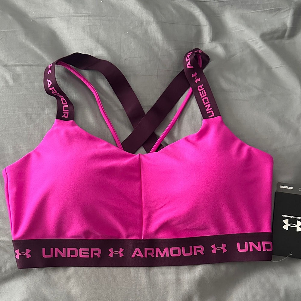 Under Armour Fuchsia and Maroon Sports Bra